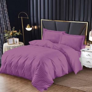 Lenjerie de pat din damasc 4 piese cu elastic – Luxoasă și durabilă | 1047-SI