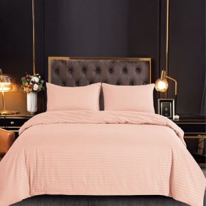 Lenjerie de pat din damasc 4 piese cu elastic – Luxoasă și durabilă | 1061-SI