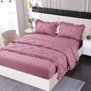 Lenjerie de pat finet deluxe – 4 piese cu elastic | 1351-SE