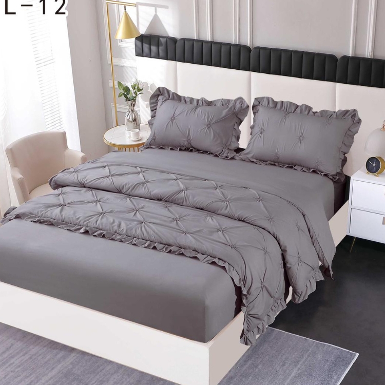 Lenjerie de pat finet deluxe – 4 piese cu elastic | 1354-SE
