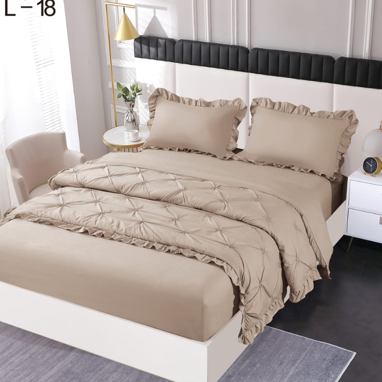 Lenjerie de pat finet deluxe – 4 piese cu elastic | 1355-SE