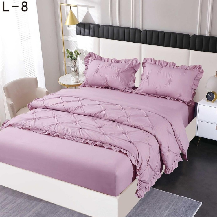 Lenjerie de pat finet deluxe – 4 piese cu elastic | 1356-SE