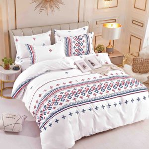 Lenjerie de pat finet cu elastic 6 piese – Set complet premium pentru pat mereu ordonat | 1591-J