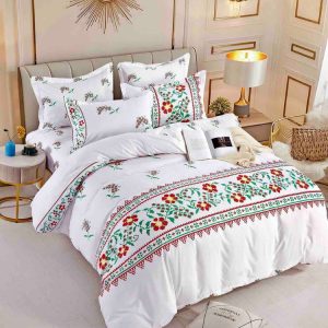 Lenjerie de pat finet cu elastic 6 piese – Set complet premium pentru pat mereu ordonat | 1592-J