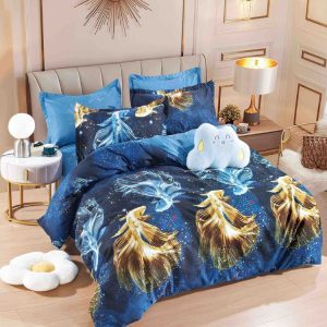 Lenjerie de pat finet cu elastic 6 piese – Set complet premium pentru pat mereu ordonat | 1611-J