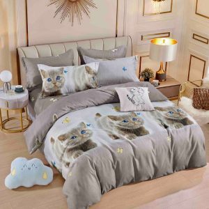 Lenjerie de pat finet cu elastic 6 piese – Set complet premium pentru pat mereu ordonat | 1612-J