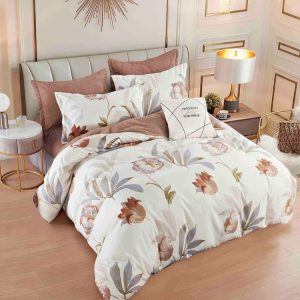Lenjerie de pat finet cu elastic 6 piese – Set complet premium pentru pat mereu ordonat | 1617-J