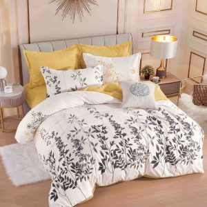 Lenjerie de pat finet cu elastic 6 piese – Set complet premium pentru pat mereu ordonat | 1618-J