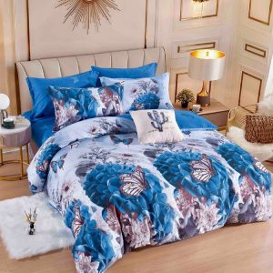 Lenjerie de pat finet cu elastic 6 piese – Set complet premium pentru pat mereu ordonat | 1619-J