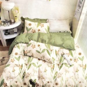 Lenjerie de pat 100% bumbac 6 piese – Set premium, confort natural pentru orice sezon | 1743-CV