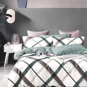 Lenjerie de pat 100% bumbac 6 piese – Set premium, confort natural pentru orice sezon | 1744-CV