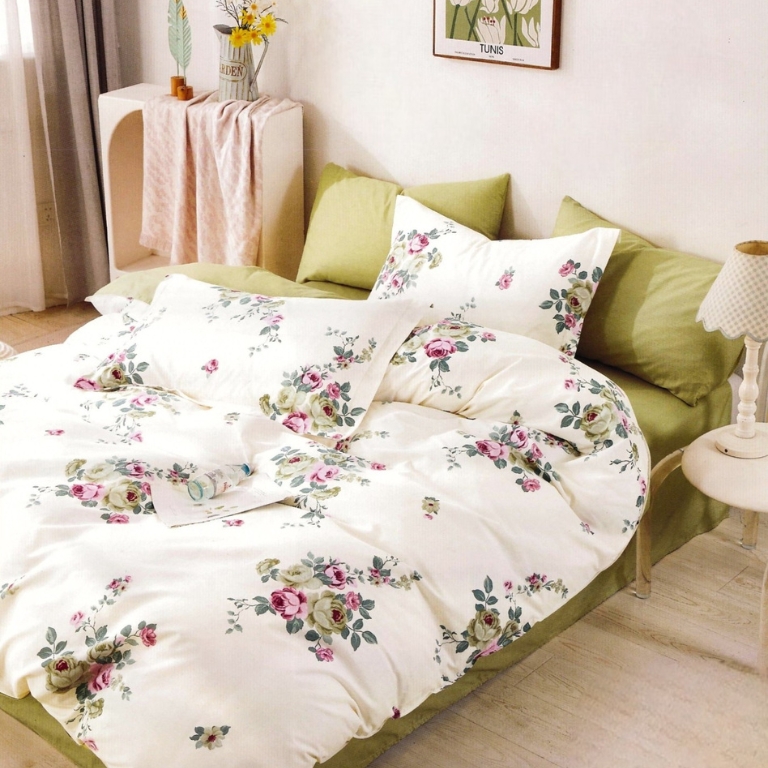 Lenjerie de pat 100% bumbac 6 piese – Set premium, confort natural pentru orice sezon | 1746-CV