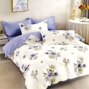 Lenjerie de pat 100% bumbac 6 piese – Set premium, confort natural pentru orice sezon | 1749-CV