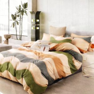 Lenjerie de pat 100% bumbac 6 piese – Set premium, confort natural pentru orice sezon | 1751-CV
