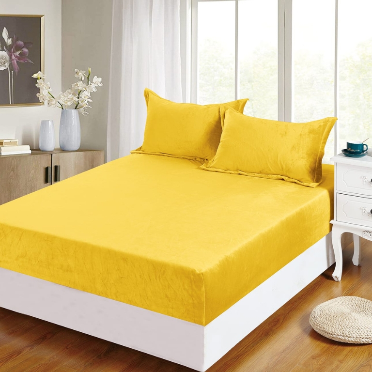 Set husă pat frotir 3 piese – Material absorbant, ușor de întreținut | 1765-CV