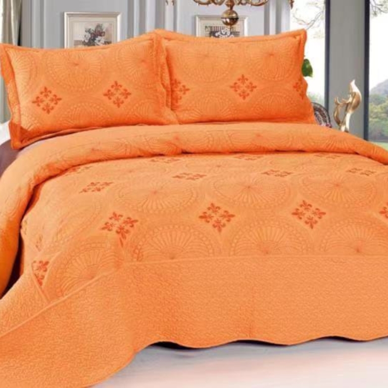 Set cuvertură matlasată bumbac 3 piese – Dormitor mereu ordonat | 1781-CV
