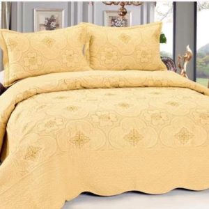 Set cuvertură matlasată bumbac 3 piese – Dormitor mereu ordonat | 1782-CV