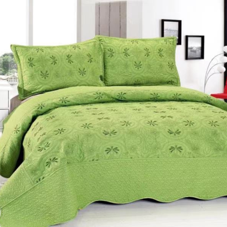Set cuvertură matlasată bumbac 3 piese – Dormitor mereu ordonat | 1785-CV