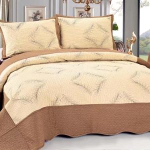 Set cuvertură matlasată bumbac 3 piese – Dormitor mereu ordonat | 1790-CV