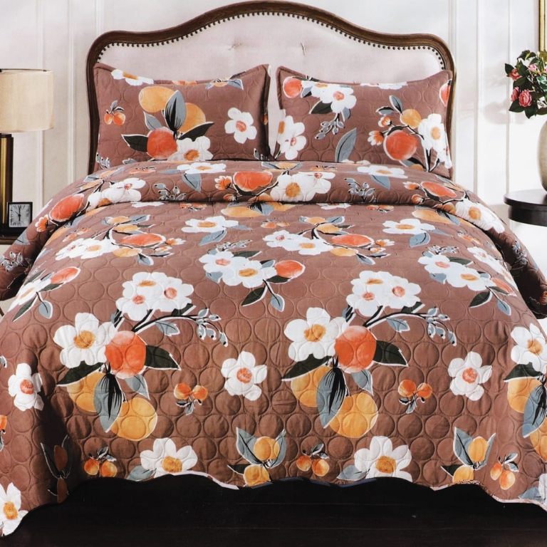 Set cuvertură matlasată bumbac 3 piese – Dormitor mereu ordonat | 1801-CV