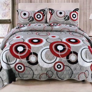 Set cuvertură matlasată bumbac 3 piese – Dormitor mereu ordonat | 1816-CV