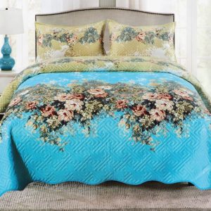 Set cuvertură matlasată bumbac 3 piese – Dormitor mereu ordonat | 1817-CV