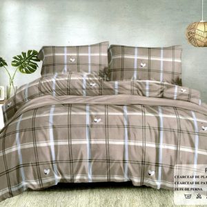 Lenjerie de pat microfibră 1 persoană 3 piese – Set practic, ușor de întreținut, ideal pentru uz zilnic | 1848-CV